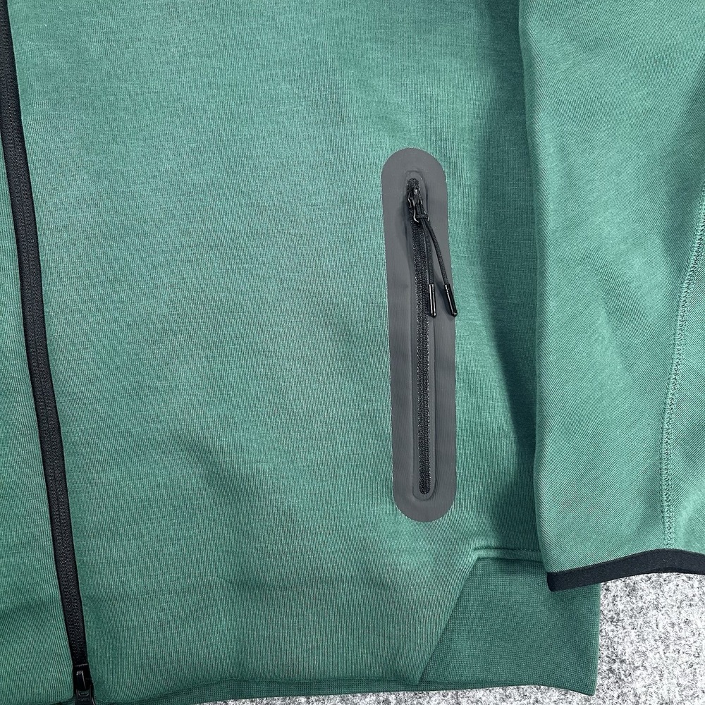 Nike Men's Tech Fleece Full-Zip Hoodie Size XL Green FQ1883-341 NWT - Picture 7 of 9